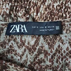 Zara beige Snake Dress Mini Dres