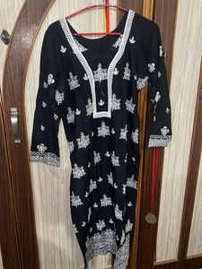 Pakistani Embroidered Black Suit