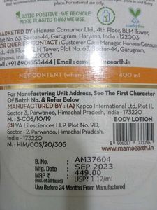 Mamaearth Vitamin C Body Lotion (400ml)