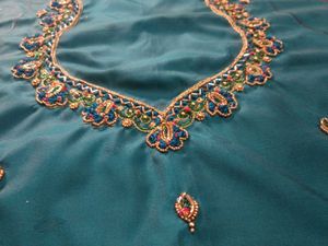 aari work blouse material
