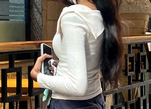 Cream Ribbed Off-Shoulder Top