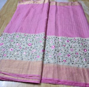 Baby Pink Office wear Saree
