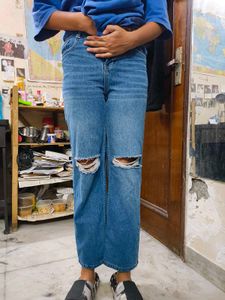 Ripped Wide Leg Jeans