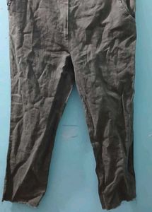 Olive Green Tencel Blend Pants