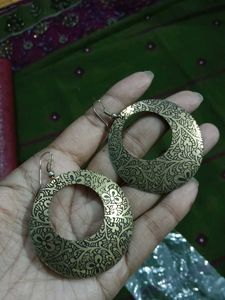 Boho Chic Etched Hoop Earrings