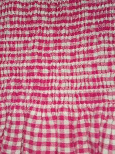 Gingham Ruffled Bow Top
