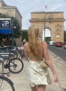 Pinterest Party Halterneck Satin Tie Up Mini Dress