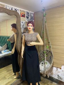 Dress With Leopard Print Upper
