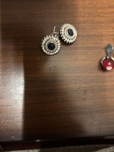 Strawberry Charm Earring And Blue