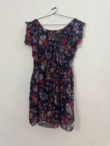 Crepe Floral Dress