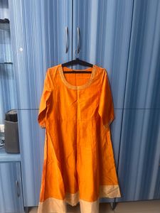 Anarkali Orange Kurta-xxl