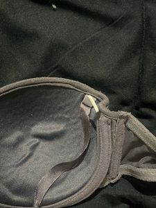 Lacy Grey Strapless Bra