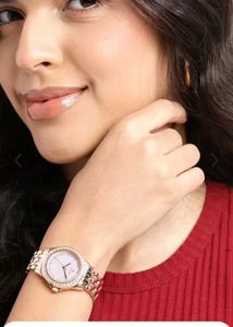 Titan Rose Gold Women&#39;s Watch with Crystals