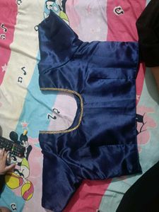 New peacock elegant saree with stitched blouse