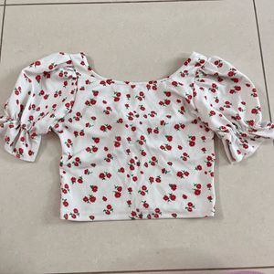 Floral Tie-Front Top