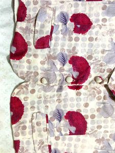 Elegant Red &amp; Beige Printed Vest