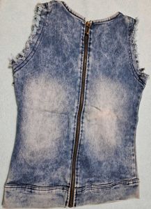 Denim Sleeveless Top
