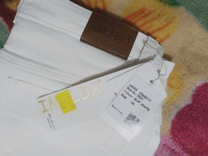 White Wide Leg Denim Jeans