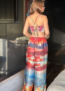 Tropical Print Two-Piece Set