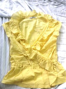 Ruffled Yellow Top