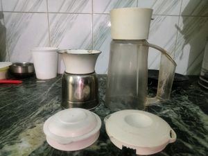 Mixer Glass and Stell Jar