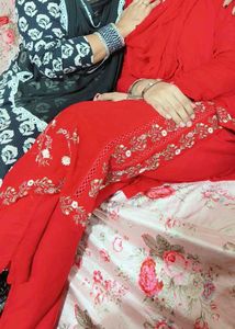 Elegant Red Embroidered Kurta Set