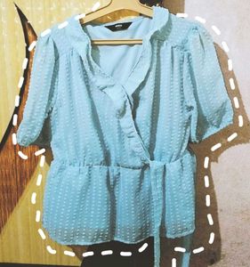Light Blue Crop Top