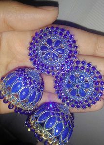 Blue Heavy Jhumka