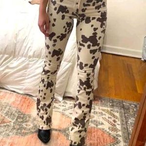 Cow Print Jeans