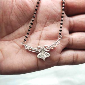 Slightly Used 925 Silver AD Solitaire Mangalsutra