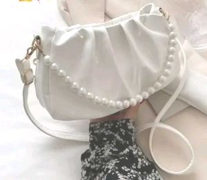 "That Girl Energy — White Pearl Sling"