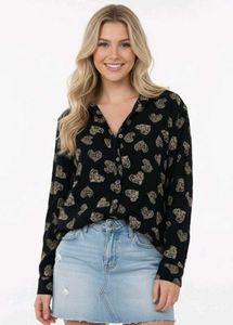 royal print shirstistic top