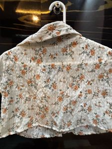 White Floral Crop Top  Not Used