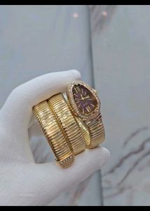 Stylish Gold Snake Bracelet Watch