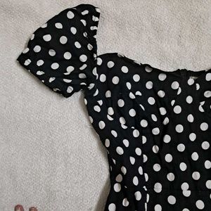 Vintage Retro Classic Polka Dot Mini Dress