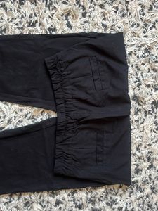 Black Cotton Trousers