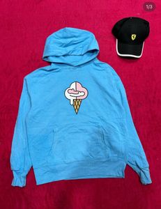 Light Blue Graphic Hoodie