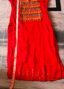 Pure Red Palazzo Suit No Damage Some Time Use