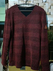 Maroon V-Neck Long Sleeve