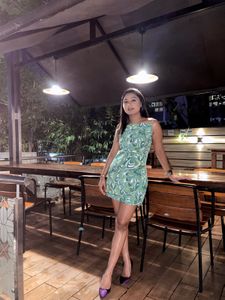 Retro Print Mini Dress