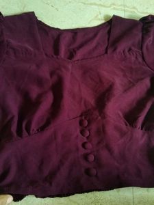 Elegant Maroon crop top