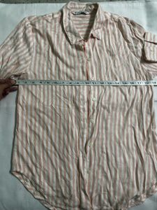 UNWORN Striped Casual Button Up Shirt