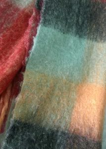 Cozy winter korean style Plaid Blanket Scarf