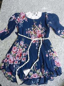 Floral Dress with Belt