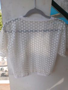 White Floral Lace Shrug