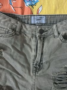 Distressed Denim Shorts