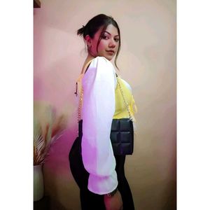 Cute Yellow Corset Top