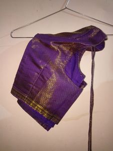 Brocade Orange Beads &amp; Stone Saree