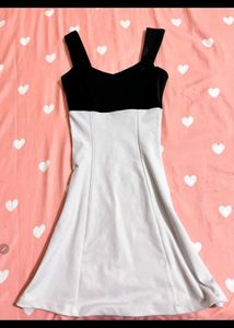 Chic Black & White Skater Dress