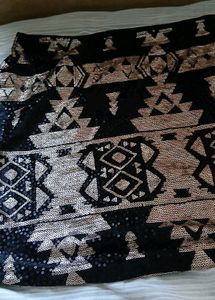 Full Sequins Patterned Skirt - L Size